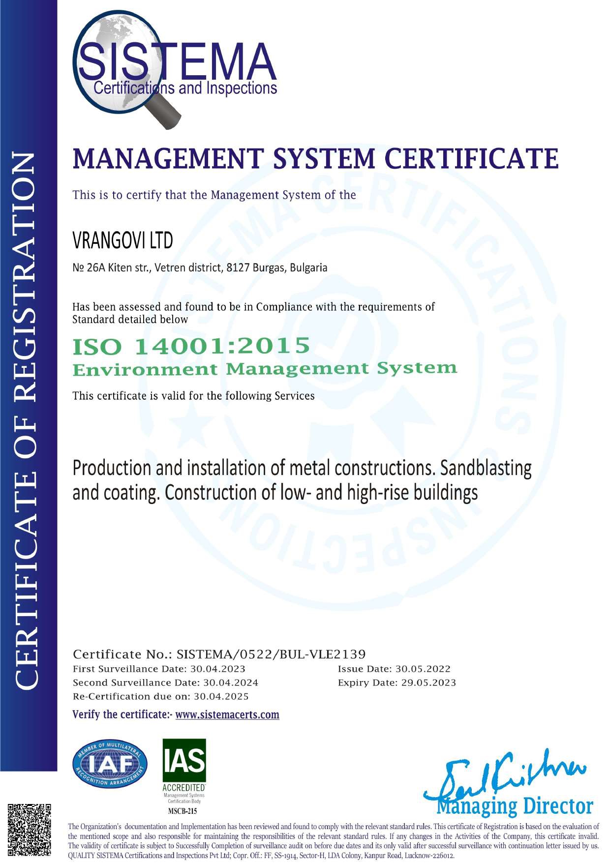 ISO 14001:2015 Environment Management System